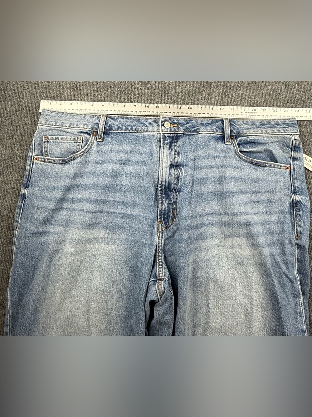 Old Navy OG Straight High Rise Jeans, Blue, Size 24 - Picture 5 of 9